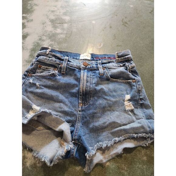 ALICE + OLIVIA JEANS Amazing High Rise Double Waistband Shorts Sz 26 - Picture 2 of 7